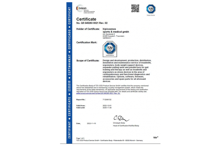 Certificates Based On MDR Medical Device Regulation (EU) 2017/745 And ...